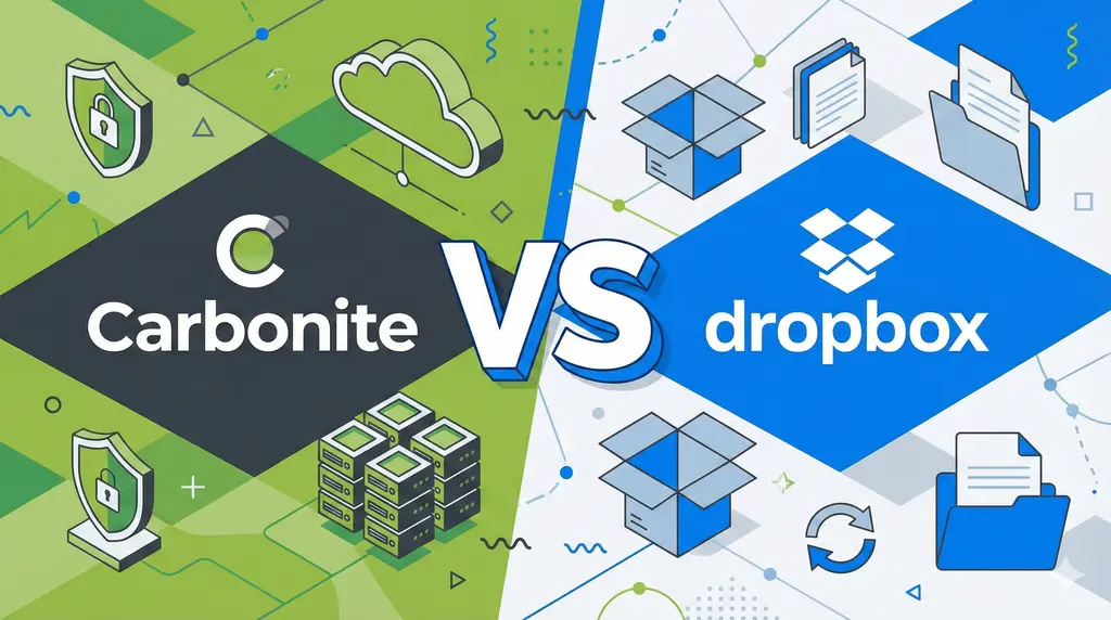 Carbonite vs Dropbox comparison table